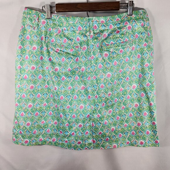 Charter Club Woman Skorts Sz 14W Multicolor Above the Knee Zip/Button (KK-10) - Picture 6 of 7